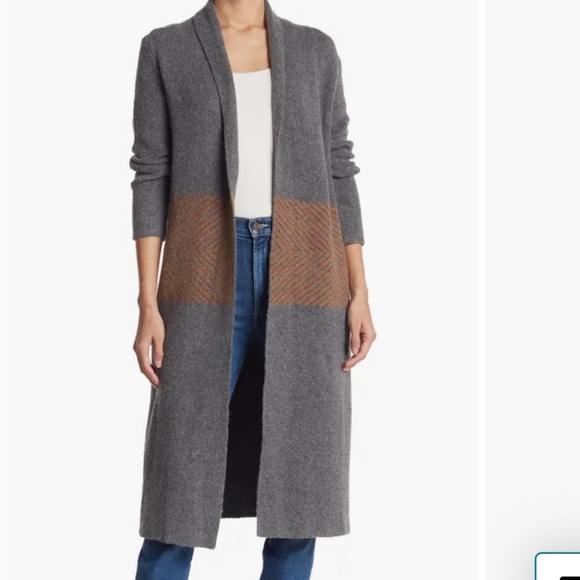 Chevron Waist Knit Shawl long duster   Cardigan
Bobeau   Xs nwt - Picture 2 of 9